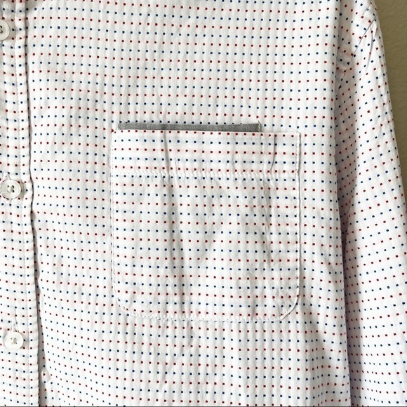 Impatient Wolves White Colored Dobby Long Sleeve Button Front Shirt Size Large - Picture 3 of 9